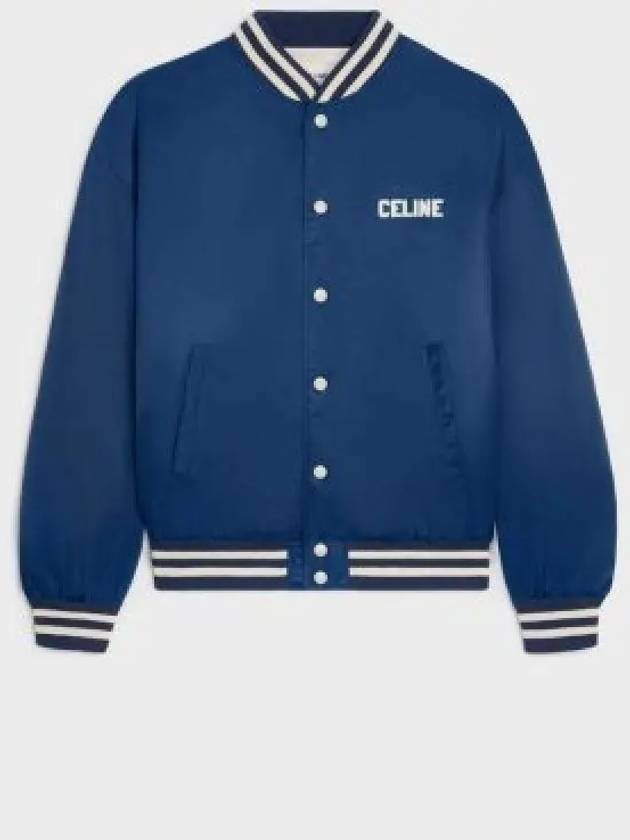 Loose Teddy Nylon Jacket Navy - CELINE - BALAAN 2