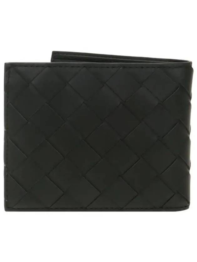 Intrecciato Leather Half Wallet Black - BOTTEGA VENETA - BALAAN 4