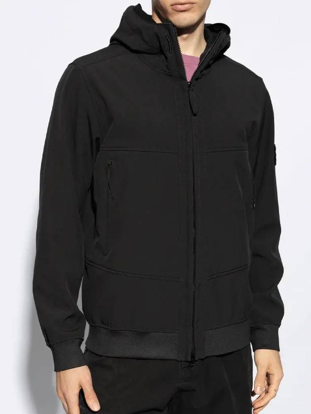 Technology Recycled Polyester Hooded Jacket Black - STONE ISLAND - BALAAN 3