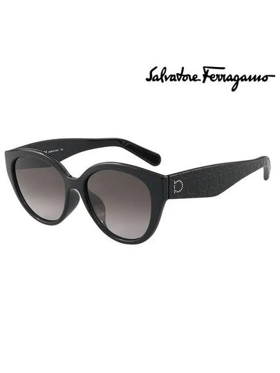 Plastic Cat Eye Sunglasses Black - SALVATORE FERRAGAMO - BALAAN 2