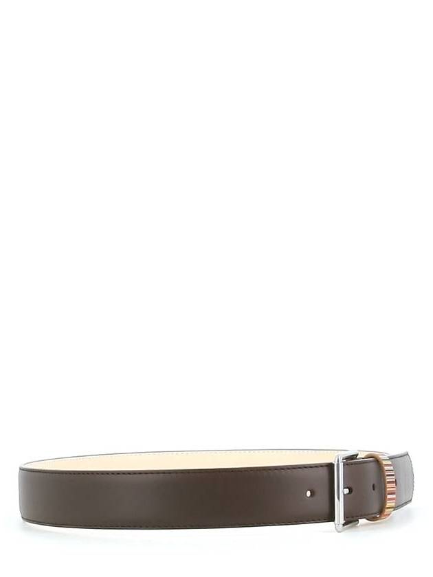 Signature Striped Leather Dark Brown - PAUL SMITH - BALAAN 3