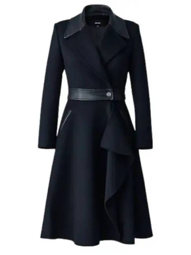 ROSE BLACK Women s Wool Long Coat - MACKAGE - BALAAN 1