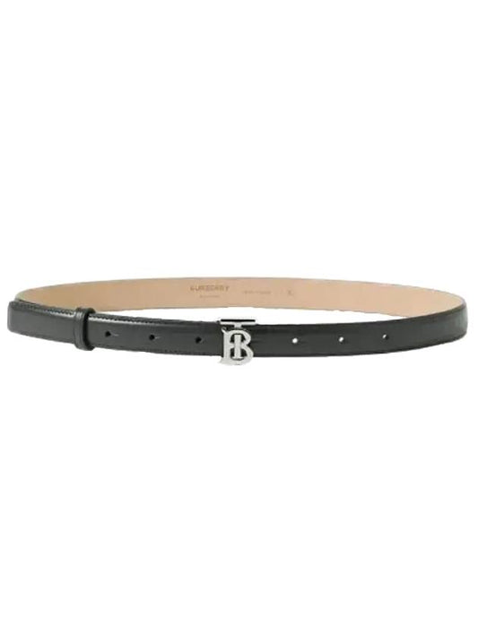 TB Monogram Buckle Leather Belt Black - BURBERRY - BALAAN 1