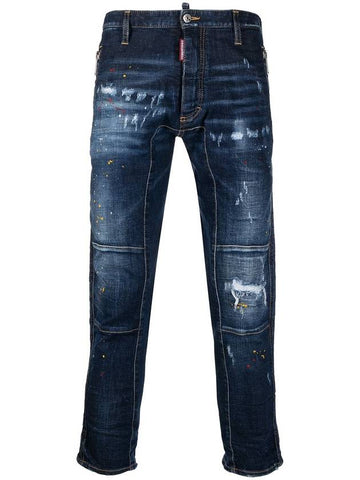 Slim fit cropped biker jeans S74LB0833S30664470 - DSQUARED2 - BALAAN 1