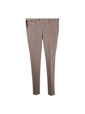 Men's Cotton Straight Pants Brown - PT01 - BALAAN 1