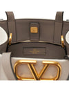 V Logo Signature Leather Tote Bag Grey - VALENTINO - BALAAN 10