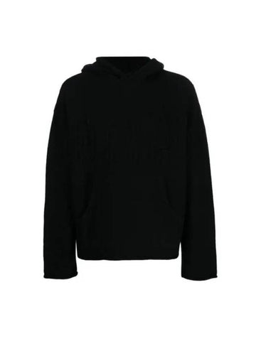 Number Zoom Logo Knit Virgin Wool Hoodie Black - MAISON MARGIELA - BALAAN 1