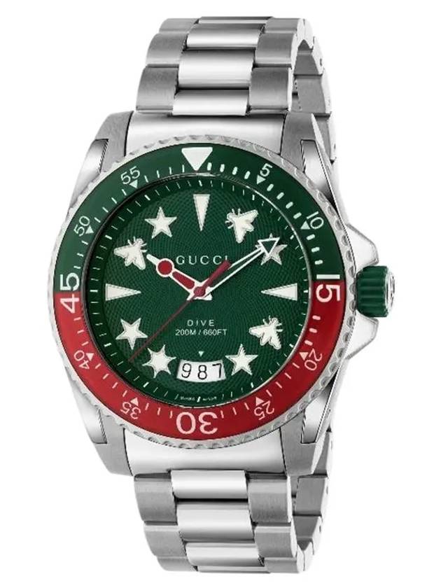 Men's Dive Metal Watch Green YA136222 - GUCCI - BALAAN 2