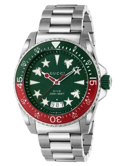 Men's Dive Metal Watch Green YA136222 - GUCCI - BALAAN 2