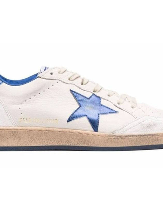 Men's Blue Tab Blue Star Low Top Sneakers White - GOLDEN GOOSE - BALAAN 2