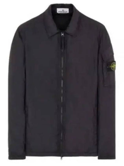 Garment Dyed Crinkle Reps Recycled Nylon Jacket Black - STONE ISLAND - BALAAN 2