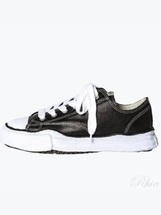 24 A06FW736 Black Peterson OG Sole Leather Low Sneakers - MIHARA YASUHIRO - BALAAN 1