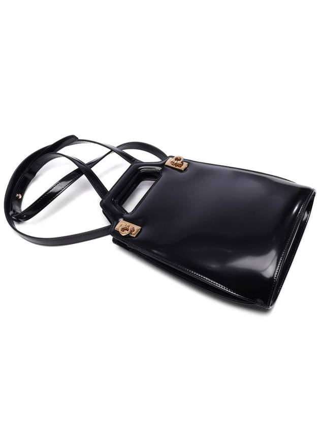 Wanda North South Mini Tote Bag Black - SALVATORE FERRAGAMO - BALAAN 6