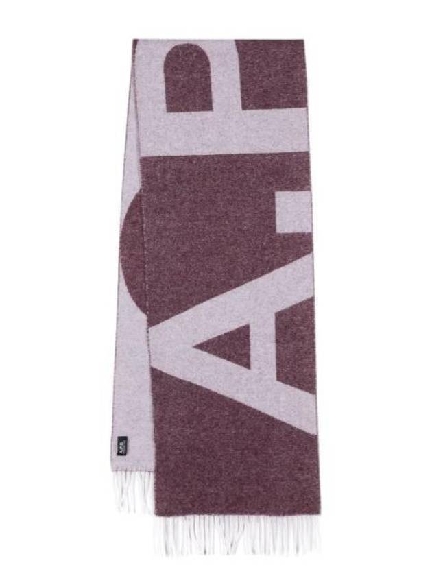 Maro Big Logo Muffler Bordeaux - A.P.C. - BALAAN.