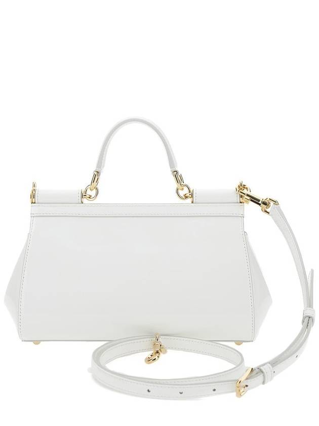 'Sicily' White Handbag With Logo Plaque In Patent Leather Woman - DOLCE&GABBANA - BALAAN 2