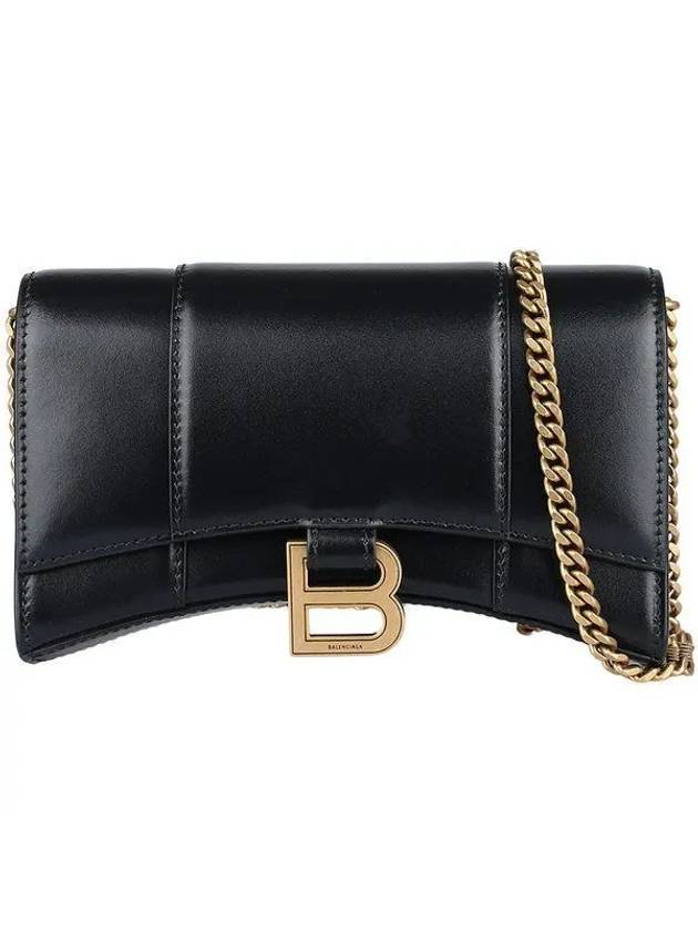 Hourglass Chain Mini Calfskin Cross Bag Black - BALENCIAGA - BALAAN 2