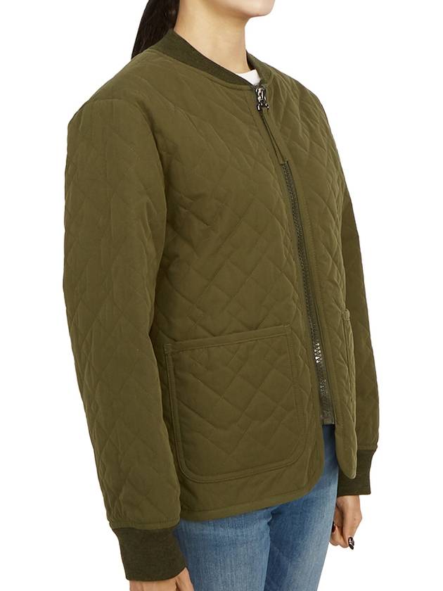 Elea Quilting Zip-Up Jacket Khaki - A.P.C. - BALAAN 7