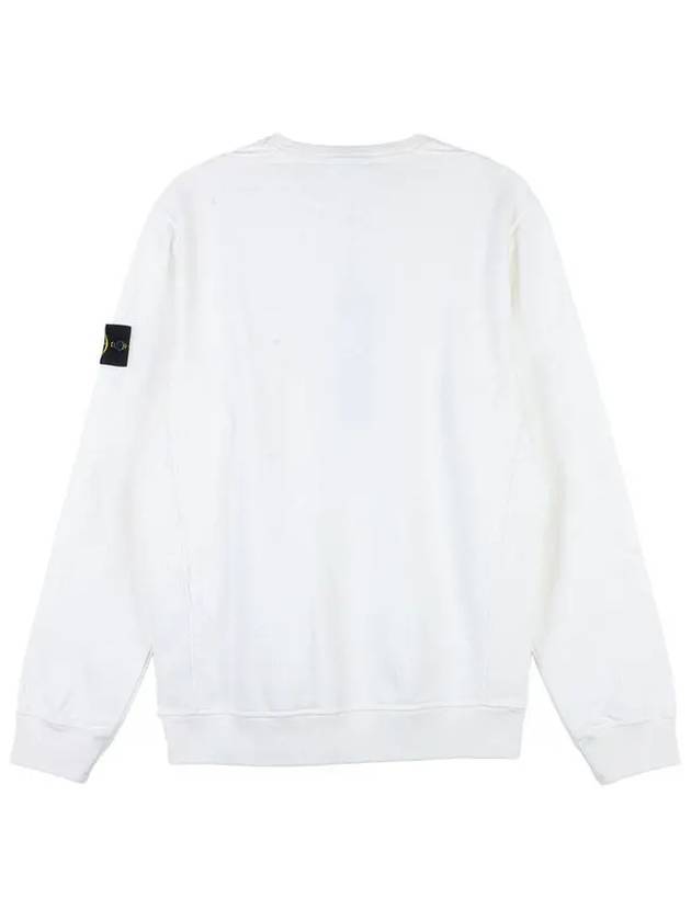 Wappen Patch Crew Neck Cotton Sweatshirt White - STONE ISLAND - BALAAN 3