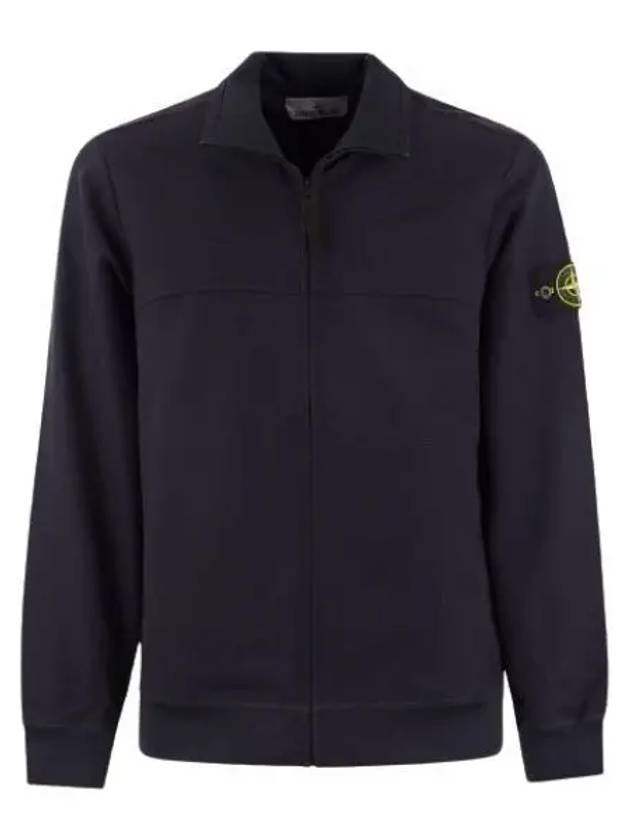 Logo Badge Zipper Comfort Fit Fleece Track Jacket Navy - STONE ISLAND - BALAAN 2