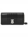 Women's Detachable Strap Quilted Leather Lola Cross Bag Black Palladium - BURBERRY - BALAAN 3