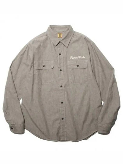 Salt And Pepper Work Long Sleeve Shirt Grey - HUMAN MADE - BALAAN 2