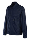 Metropolis Series Gabardine Pocket Long Sleeve Shirt Navy - CP COMPANY - BALAAN 3