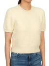 Crop Brushed Alpaca Knit Top Light Yellow - MAISON MARGIELA - BALAAN 4