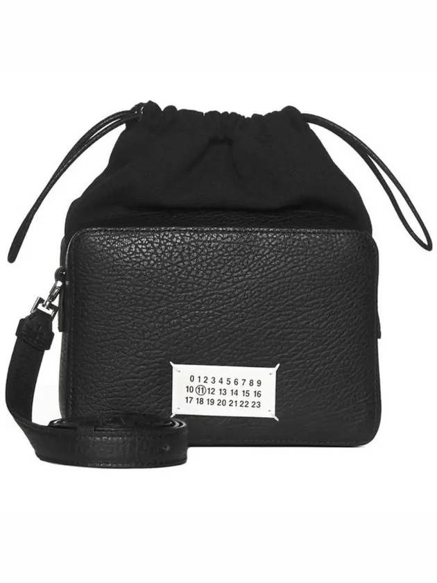 Logo Patch Leather Bucket Cross Bag Black - MAISON MARGIELA - BALAAN 2