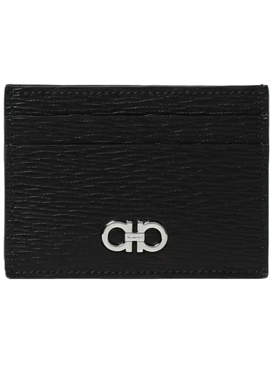 Gancini Card Wallet Black - SALVATORE FERRAGAMO - BALAAN 2