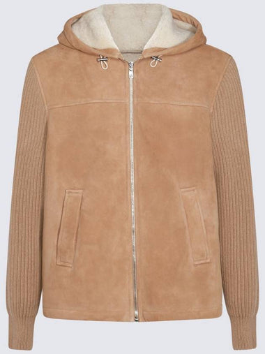 Dolce & Gabbana Beige Leather Jacket - DOLCE&GABBANA - BALAAN 1