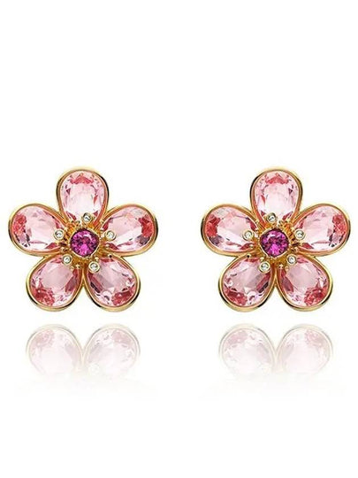 Women's Florere Stud Flower Earrings Pink - SWAROVSKI - BALAAN 2