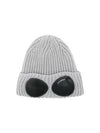 Extra Fine Merino Wool Goggle Beanie Grey - CP COMPANY - BALAAN 2