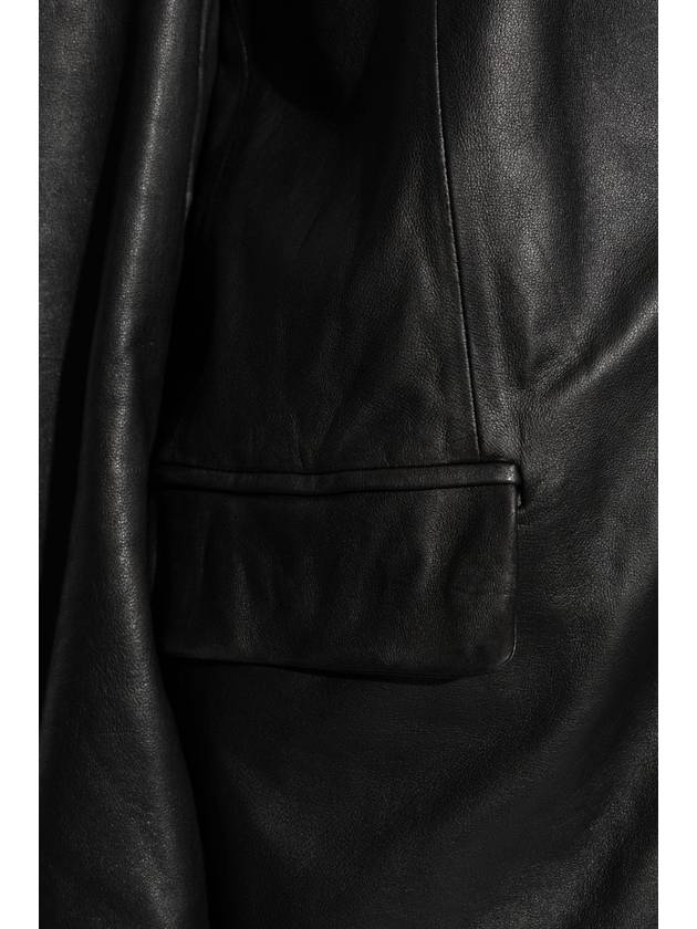 Balenciaga Leather Jacket In Oversize Style, Women's, Black - BALENCIAGA - BALAAN 5