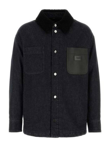 Pocket Denim Jacket Black - FENDI - BALAAN 1