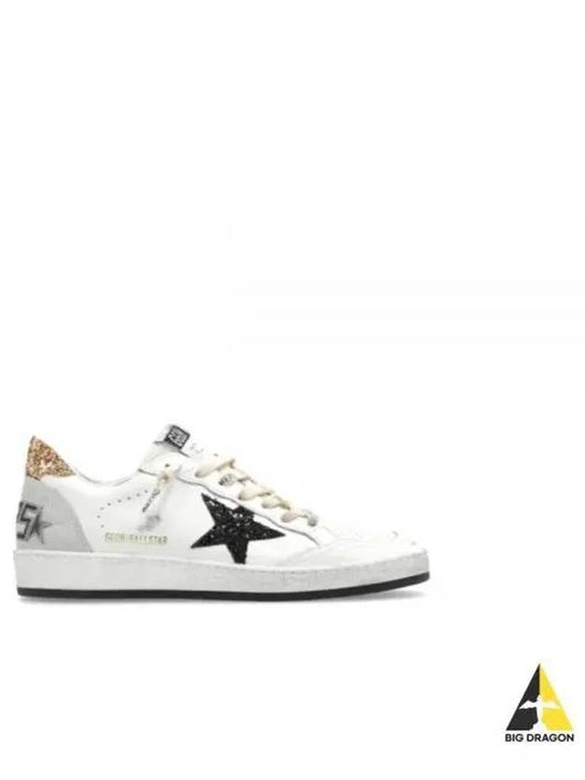 Ball Star Gold Tab Leather Low Top Sneakers White - GOLDEN GOOSE - BALAAN 2