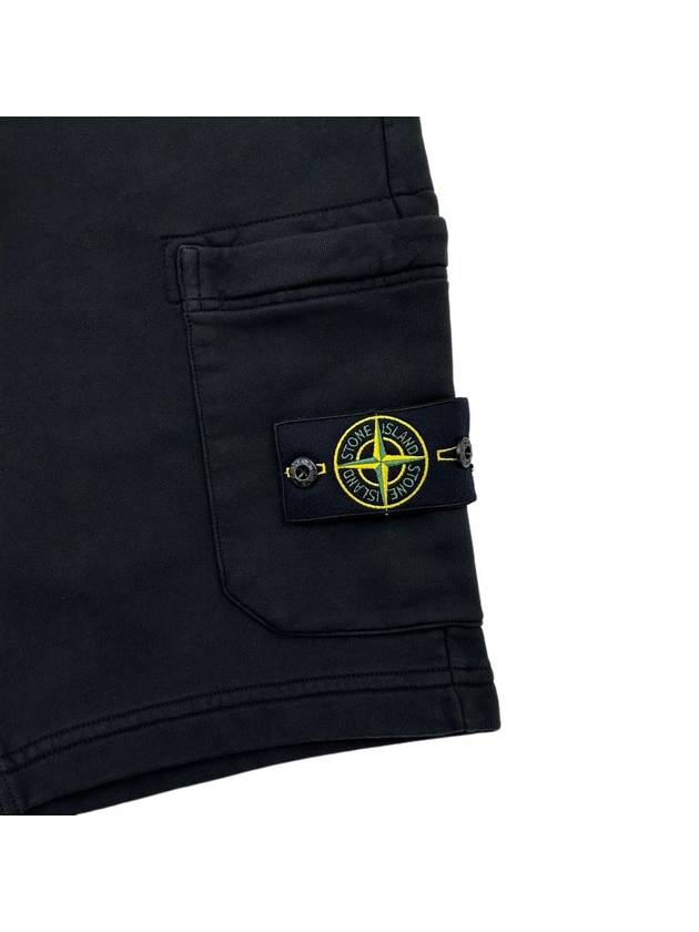 Fleece Bermuda Shorts Black - STONE ISLAND - BALAAN 4