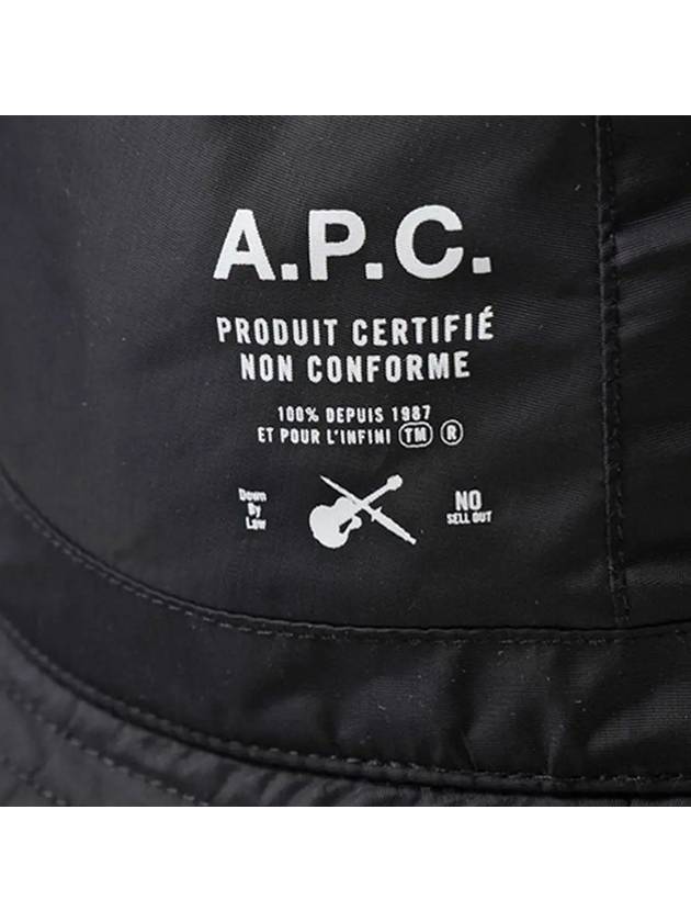 Logo Nylon Bucket Hat Black - A.P.C. - BALAAN 5