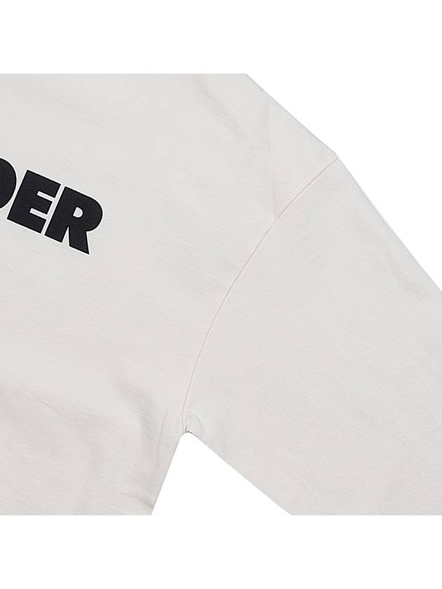 Logo Print Cotton Long Sleeve T-Shirt White - JIL SANDER - BALAAN 5