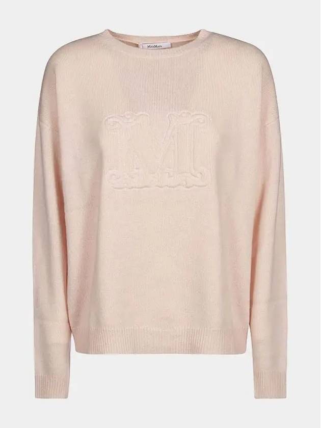 Aster M Logo Cashmere Knit Top Nude - MAX MARA - BALAAN 2