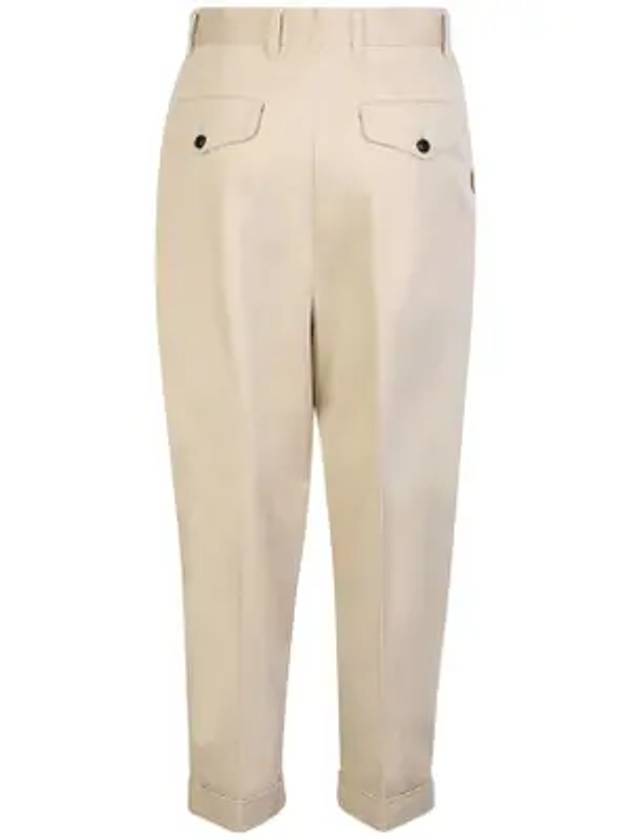 Oversized Gabardine Carrot Slacks Vanilla Beige - AMI - BALAAN 4