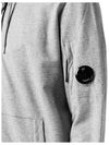 Light Fleece Zip Up Hoodie Grey - CP COMPANY - BALAAN 5