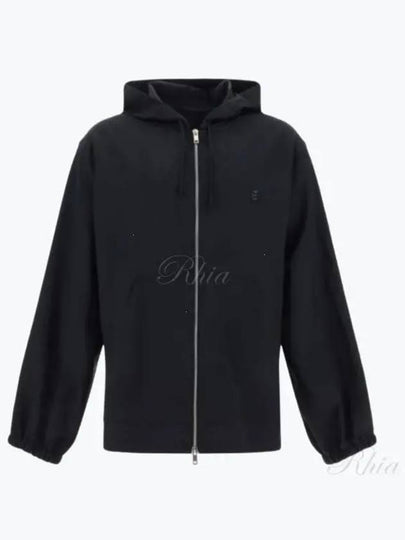 4G Detail Wool Zip-Up Hoodie Black - GIVENCHY - BALAAN 2