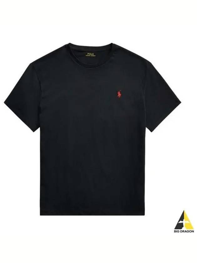 Men's Embroidered Pony Short Sleeve T-Shirt Black - POLO RALPH LAUREN - BALAAN 2