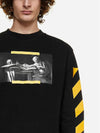 Men's Caravaggio Print Cotton Sweatshirt Sweatshirt White - OFF WHITE - BALAAN 7