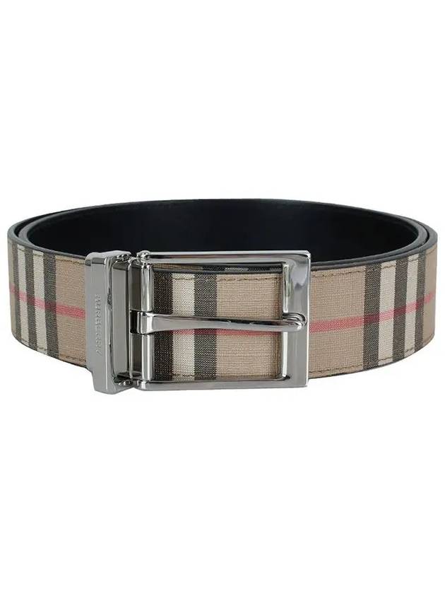 Reversible Vintage Check Leather Belt Archive Beige - BURBERRY - BALAAN 4