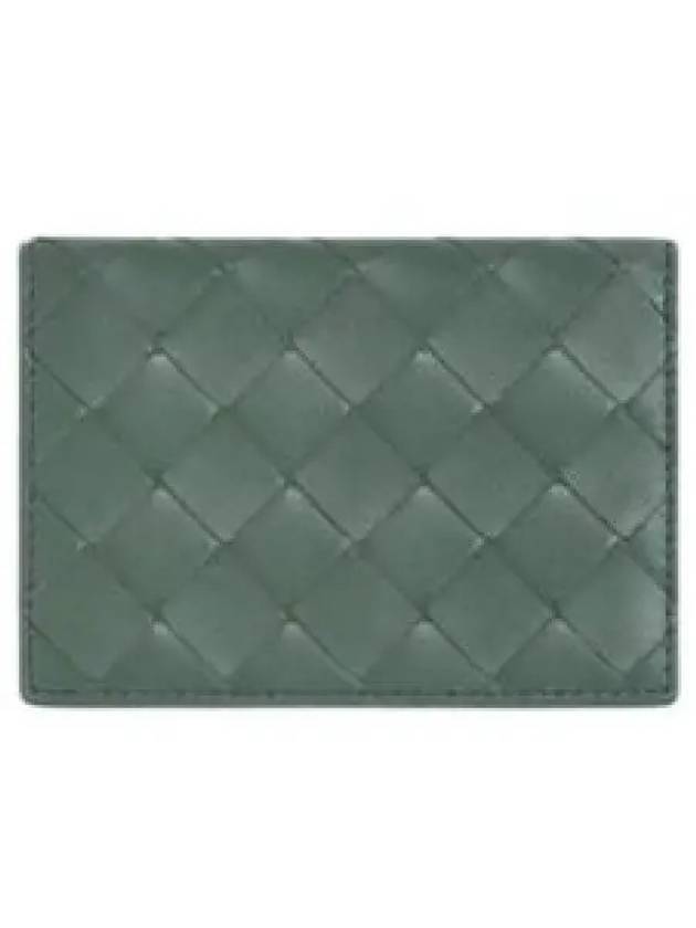 Intrecciato Flap Business Card Wallet Grey - BOTTEGA VENETA - BALAAN 2