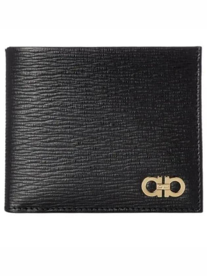 Gancini Half Wallet Black - SALVATORE FERRAGAMO - BALAAN 2