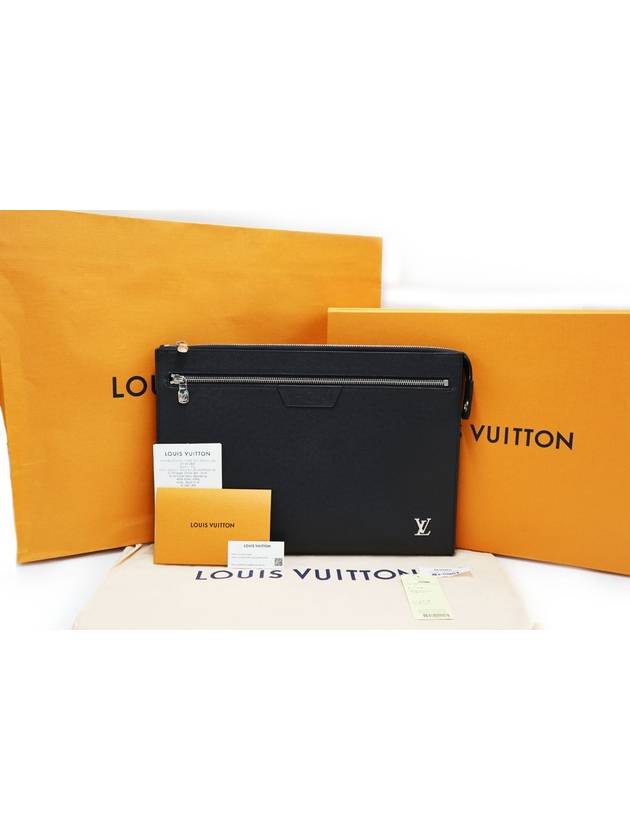 Men s Leather Clutch Bag Black Louis Vuitton M30965 Pochette 24H - LOUIS VUITTON - BALAAN 2