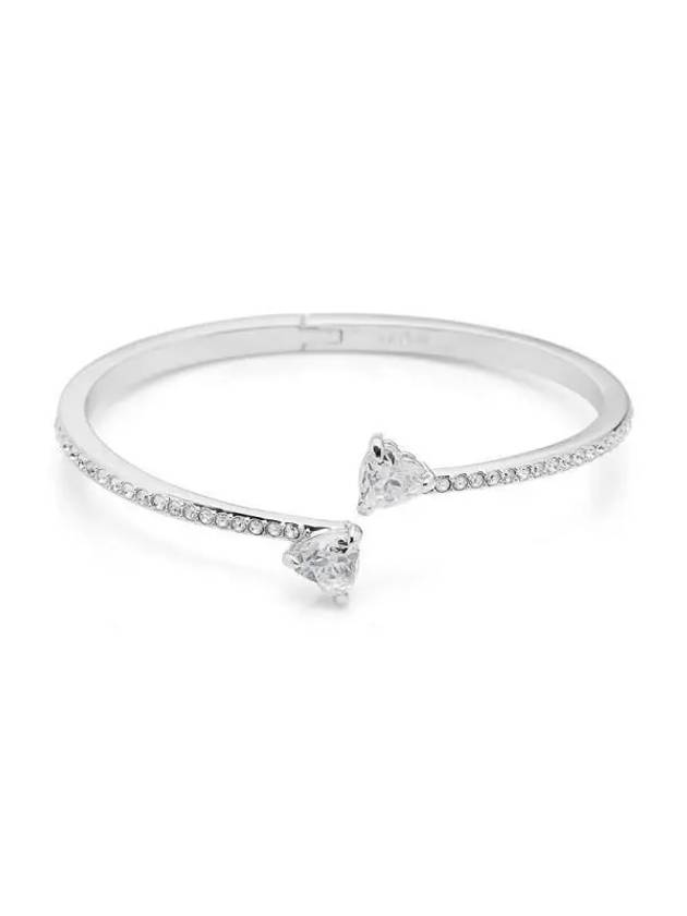 Mesmera Double Heart Crystal Bangle Bracelet Silver - SWAROVSKI - BALAAN 3