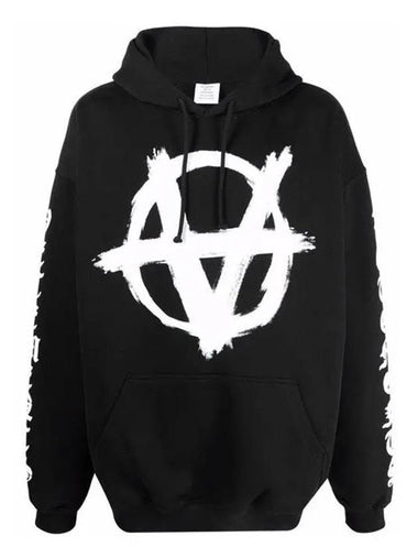 Double Anarchy Logo Hoodie Black - VETEMENTS - BALAAN 1